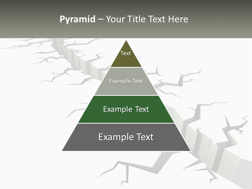 A Crack In The Ground With A White Background PowerPoint Template