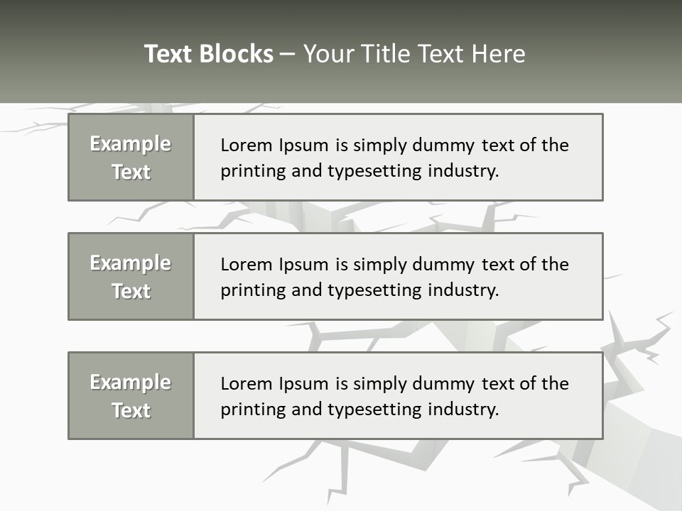 A Crack In The Ground With A White Background PowerPoint Template
