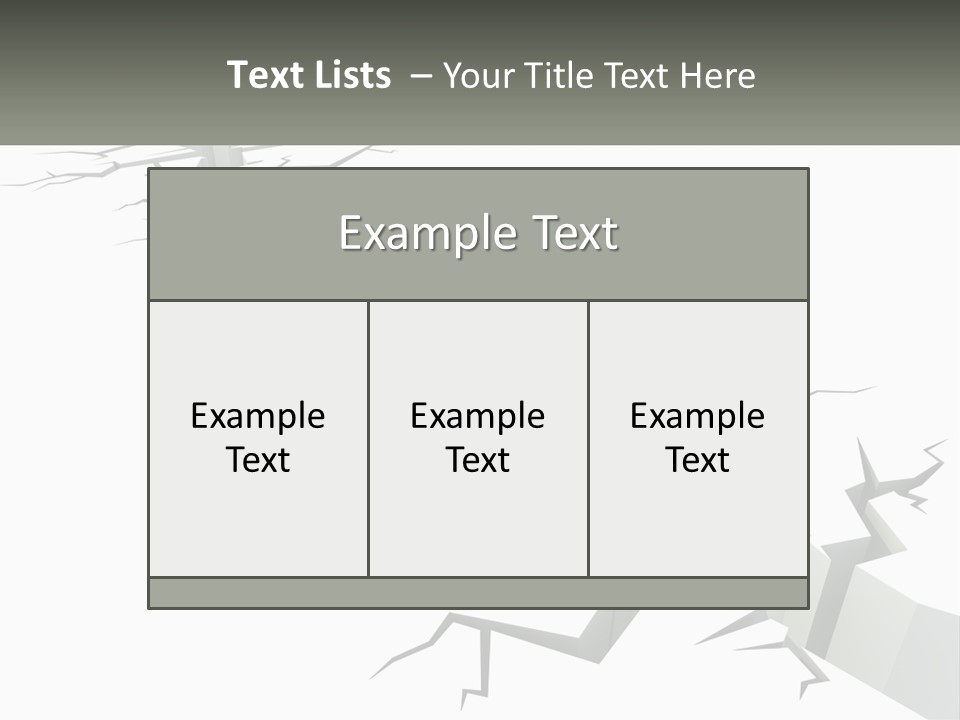 A Crack In The Ground With A White Background PowerPoint Template