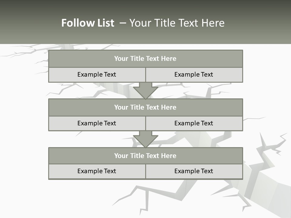 A Crack In The Ground With A White Background PowerPoint Template