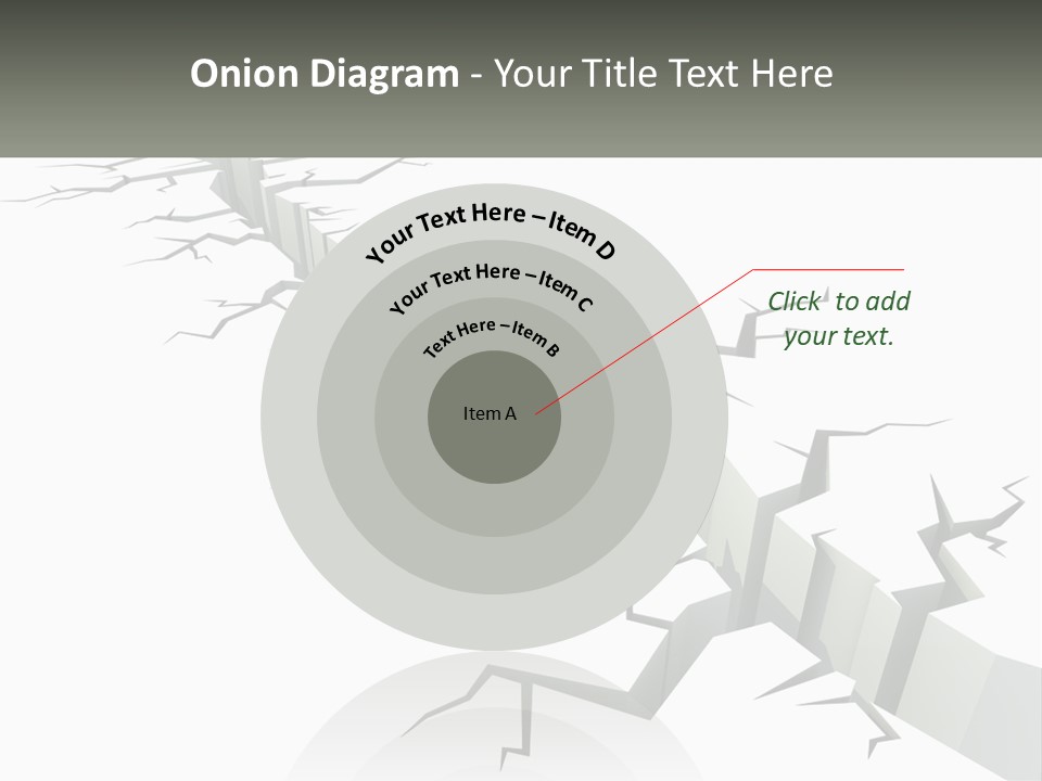 A Crack In The Ground With A White Background PowerPoint Template