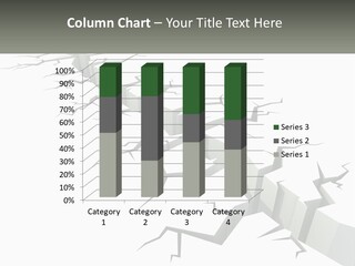 A Crack In The Ground With A White Background PowerPoint Template