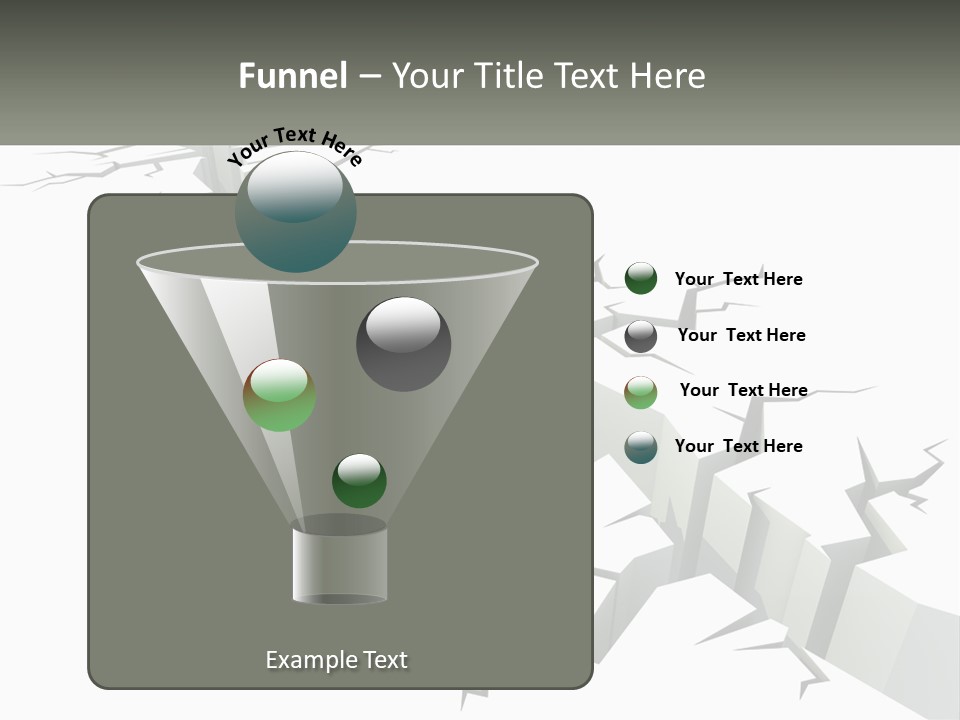 A Crack In The Ground With A White Background PowerPoint Template