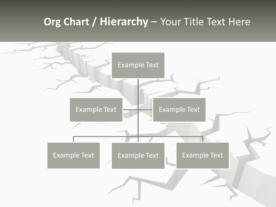 A Crack In The Ground With A White Background PowerPoint Template