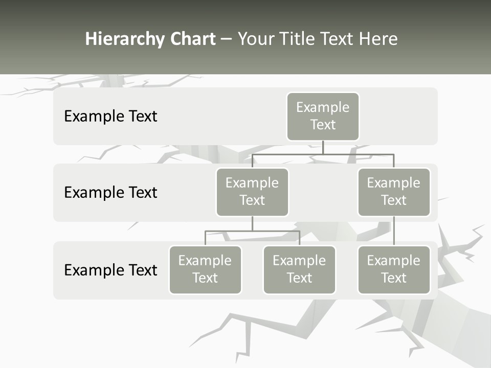 A Crack In The Ground With A White Background PowerPoint Template