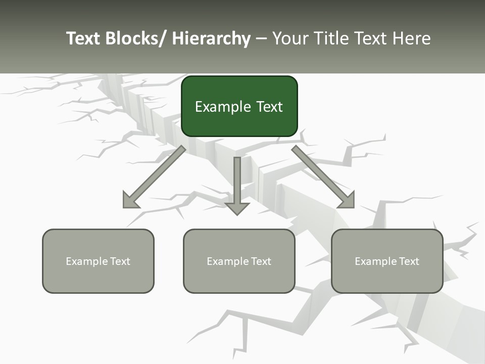 A Crack In The Ground With A White Background PowerPoint Template