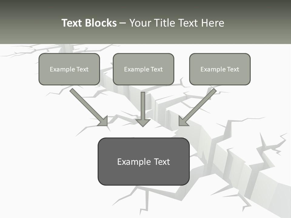 A Crack In The Ground With A White Background PowerPoint Template