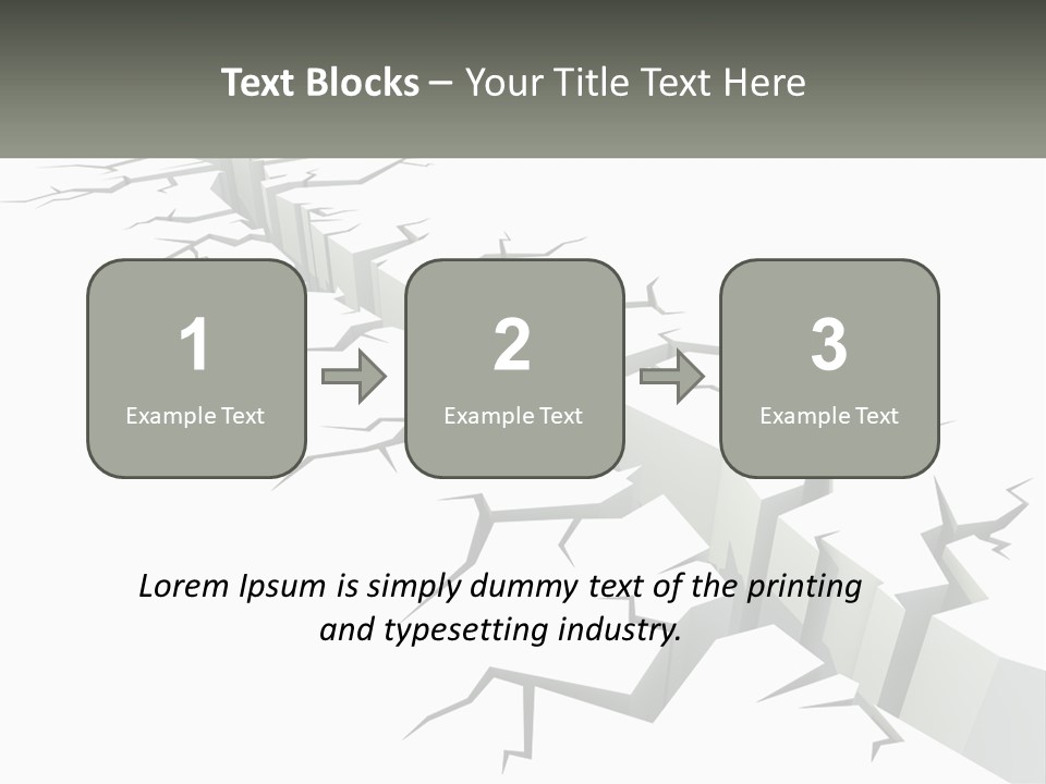 A Crack In The Ground With A White Background PowerPoint Template
