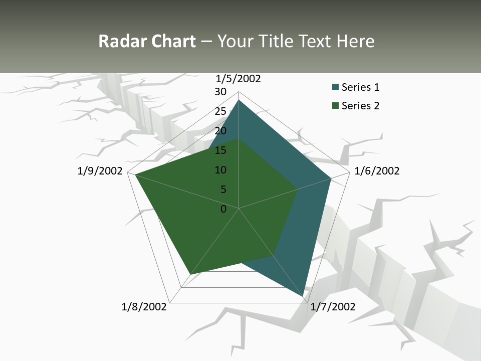 A Crack In The Ground With A White Background PowerPoint Template