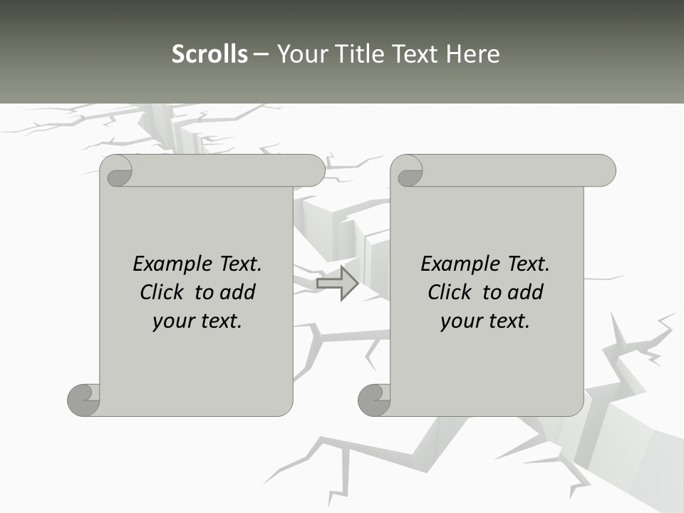 A Crack In The Ground With A White Background PowerPoint Template