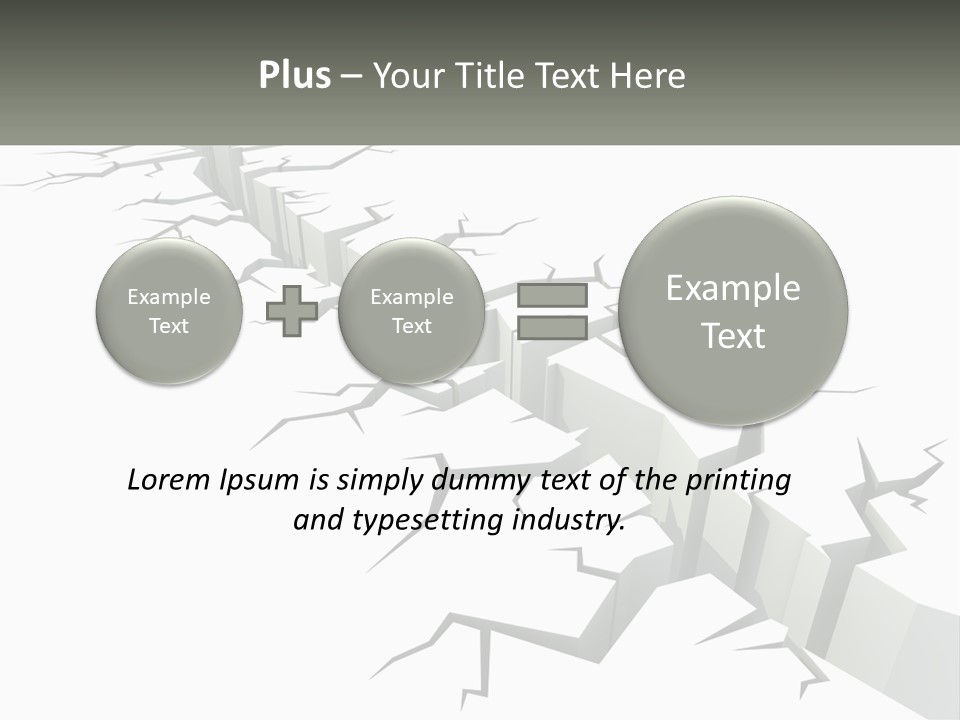 A Crack In The Ground With A White Background PowerPoint Template