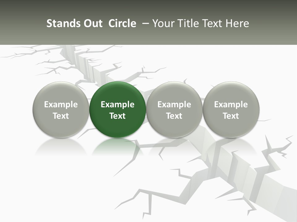A Crack In The Ground With A White Background PowerPoint Template