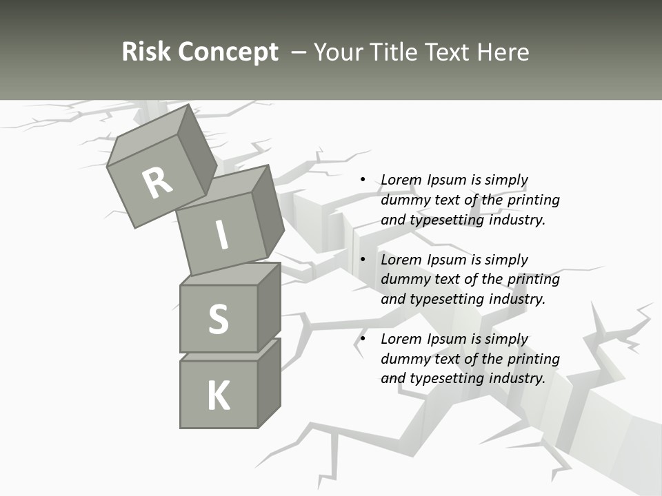 A Crack In The Ground With A White Background PowerPoint Template