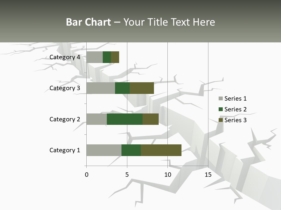 A Crack In The Ground With A White Background PowerPoint Template