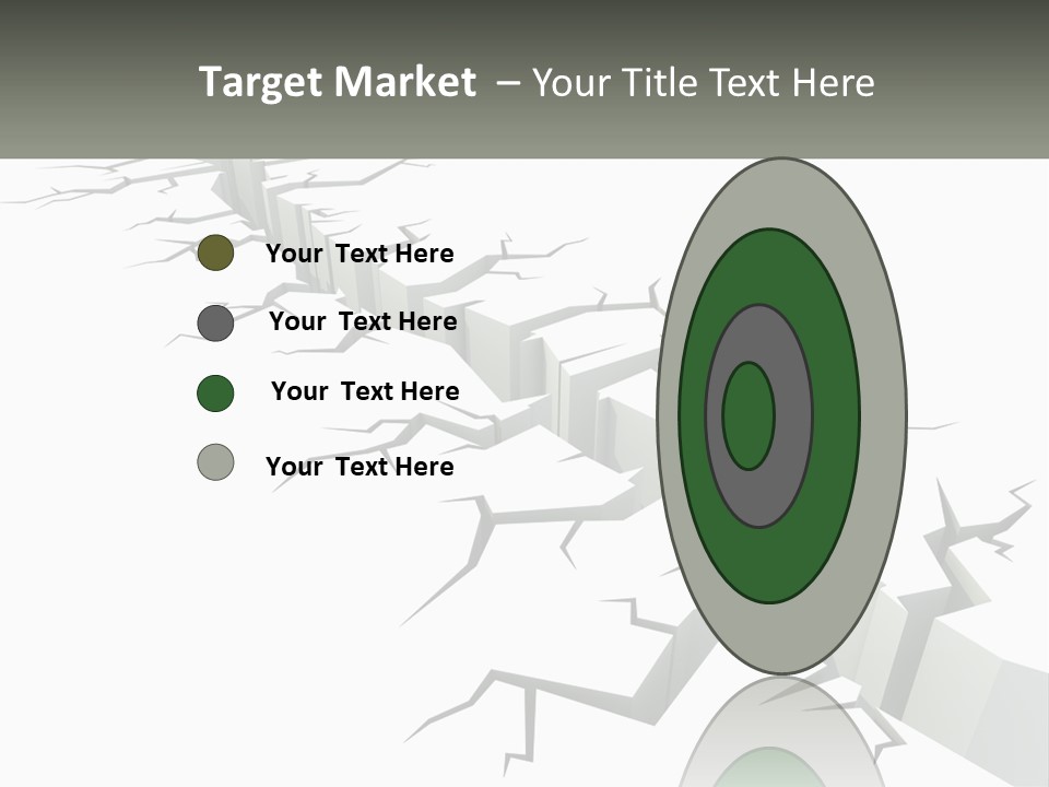 A Crack In The Ground With A White Background PowerPoint Template