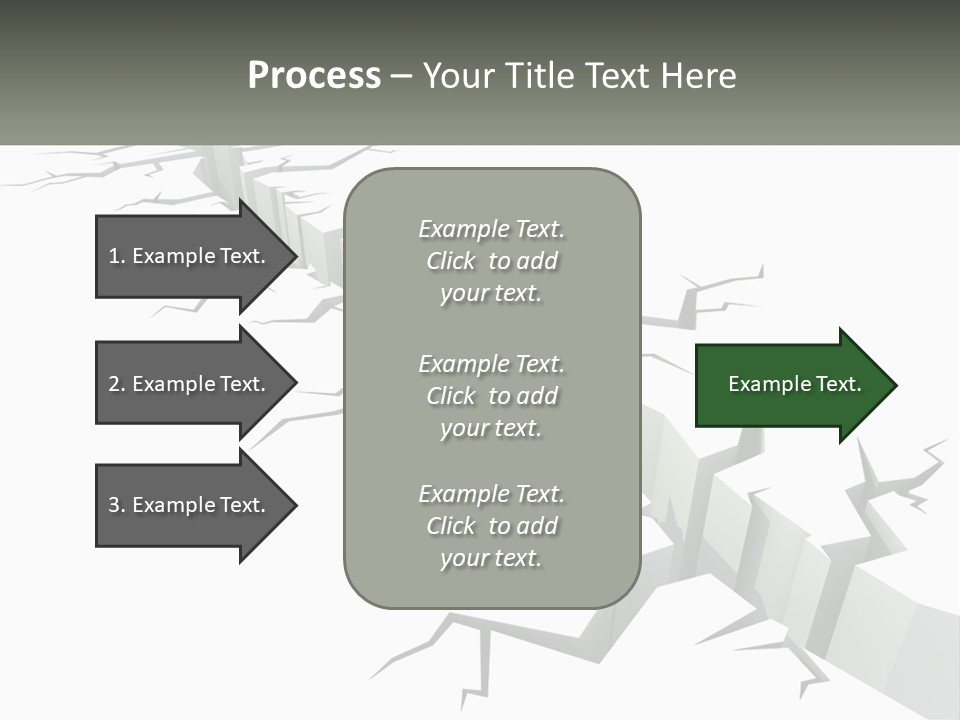 A Crack In The Ground With A White Background PowerPoint Template