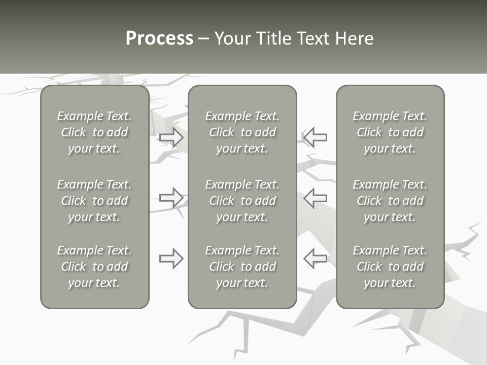 A Crack In The Ground With A White Background PowerPoint Template