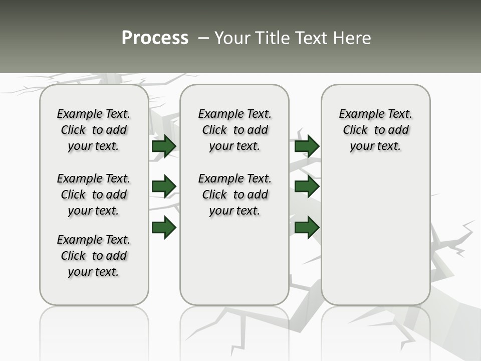 A Crack In The Ground With A White Background PowerPoint Template