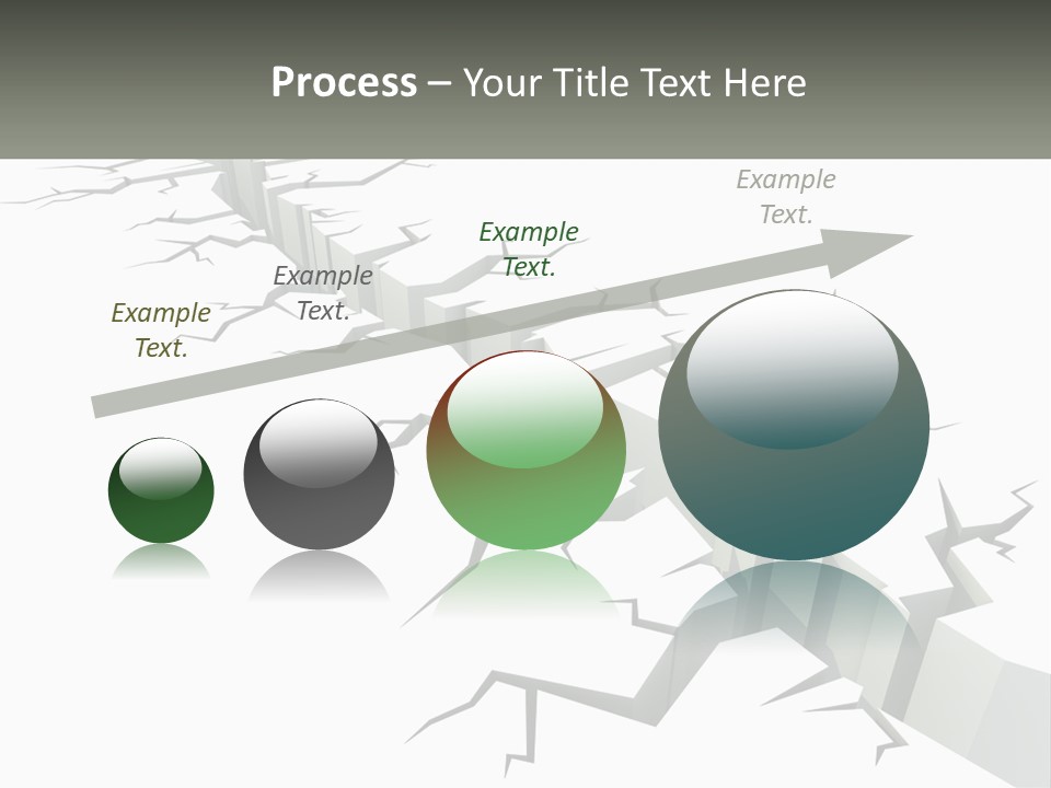 A Crack In The Ground With A White Background PowerPoint Template