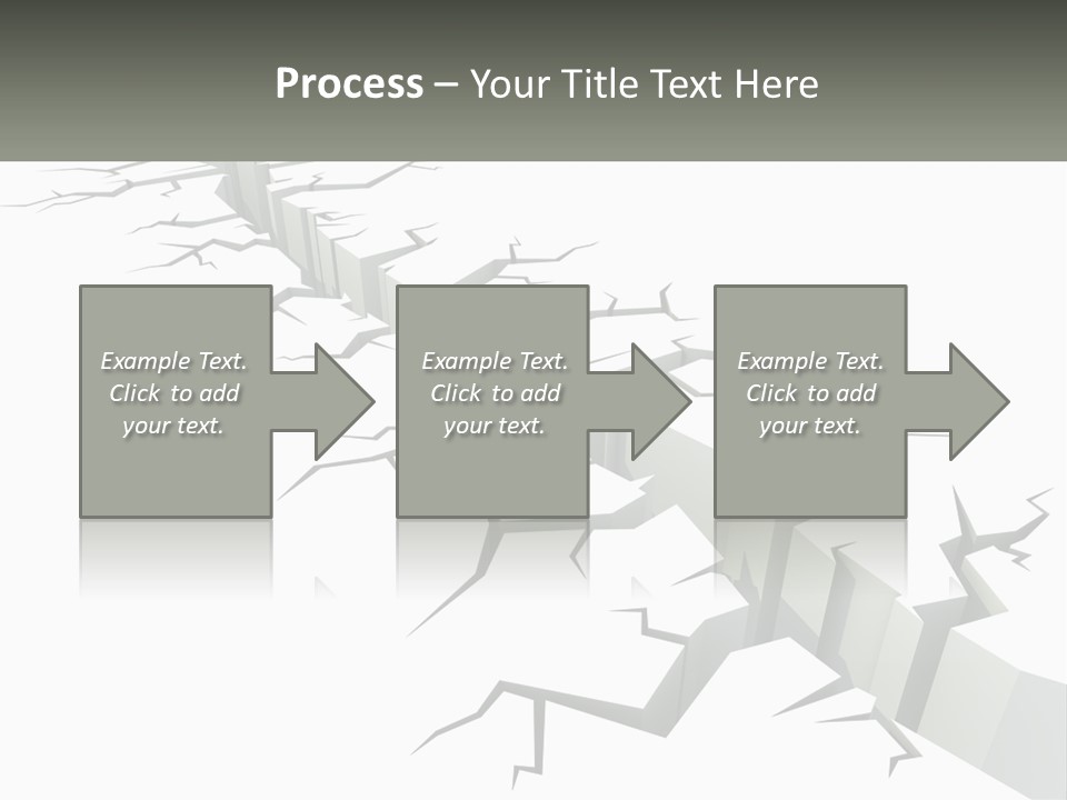 A Crack In The Ground With A White Background PowerPoint Template