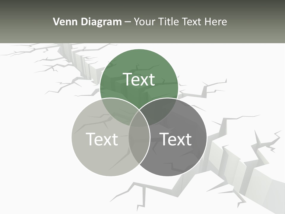A Crack In The Ground With A White Background PowerPoint Template