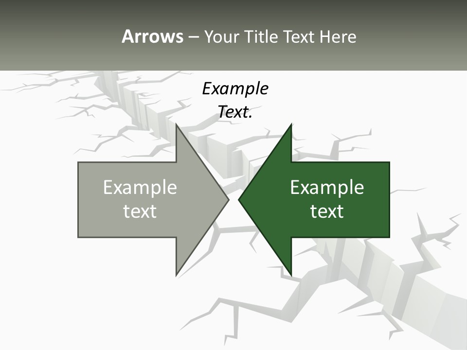 A Crack In The Ground With A White Background PowerPoint Template