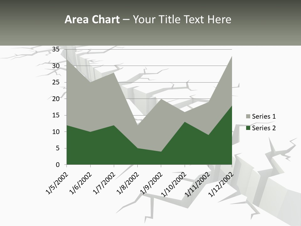 A Crack In The Ground With A White Background PowerPoint Template