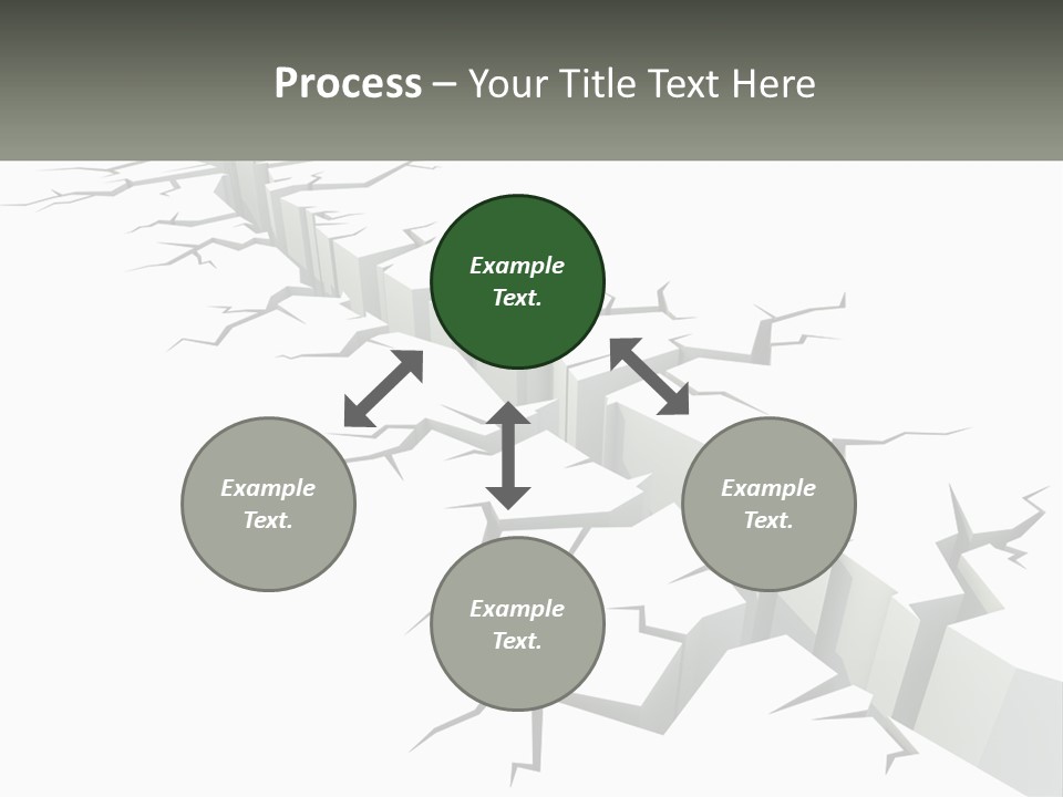 A Crack In The Ground With A White Background PowerPoint Template