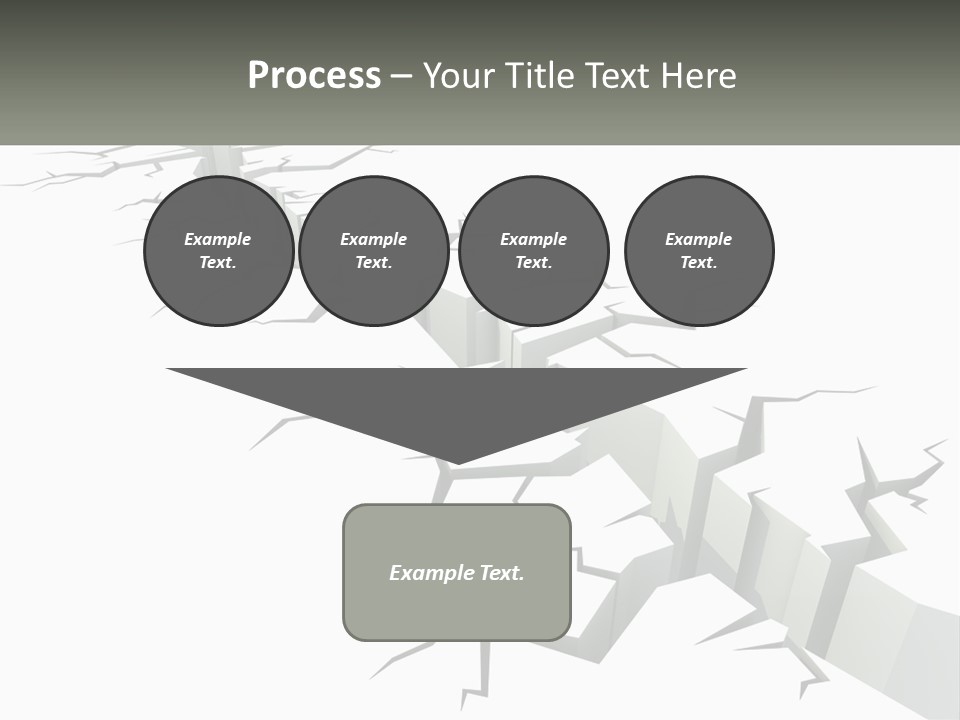 A Crack In The Ground With A White Background PowerPoint Template