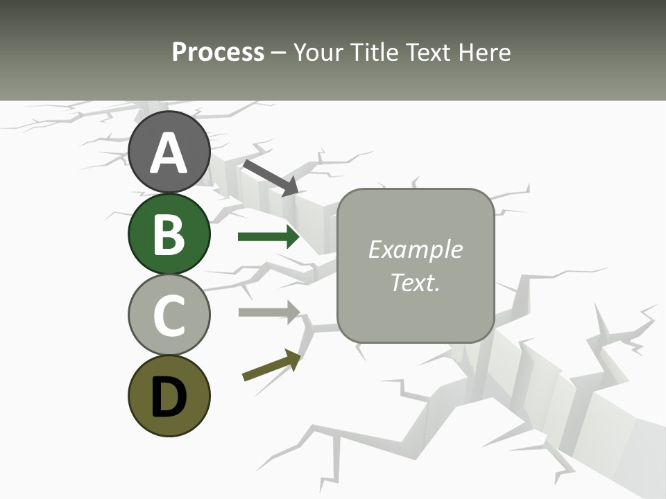 A Crack In The Ground With A White Background PowerPoint Template