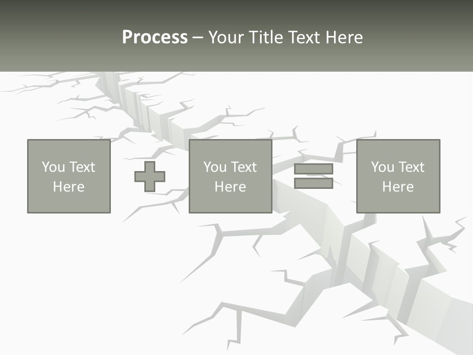A Crack In The Ground With A White Background PowerPoint Template