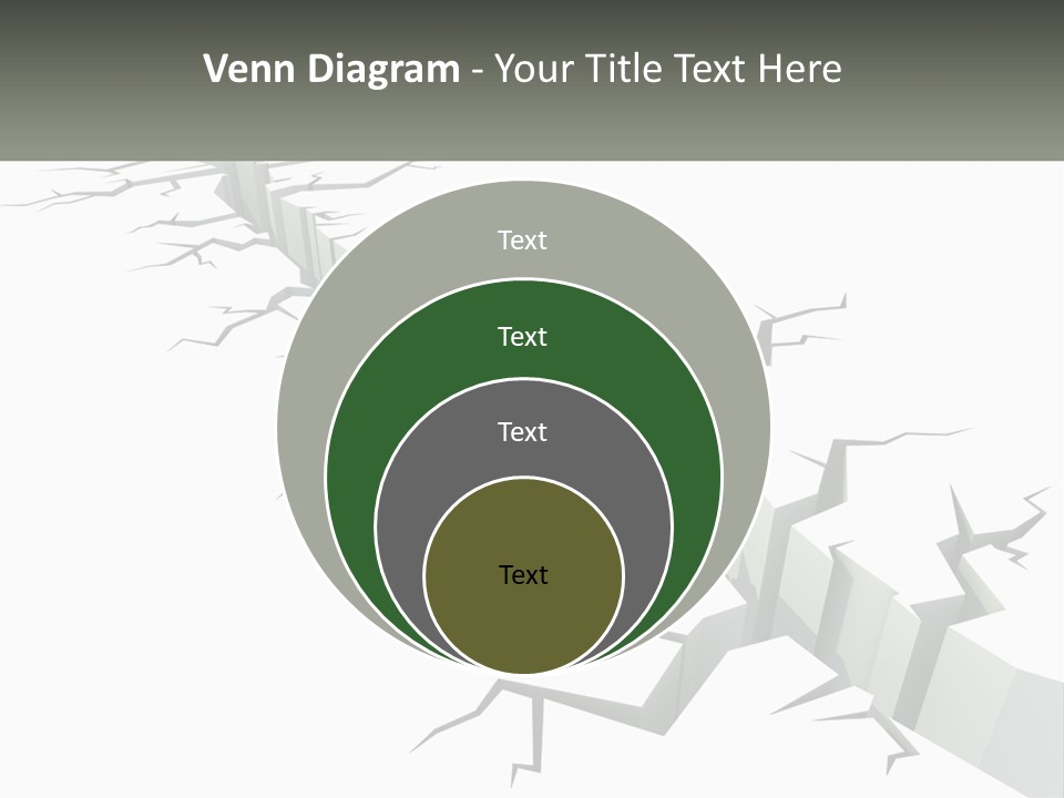A Crack In The Ground With A White Background PowerPoint Template