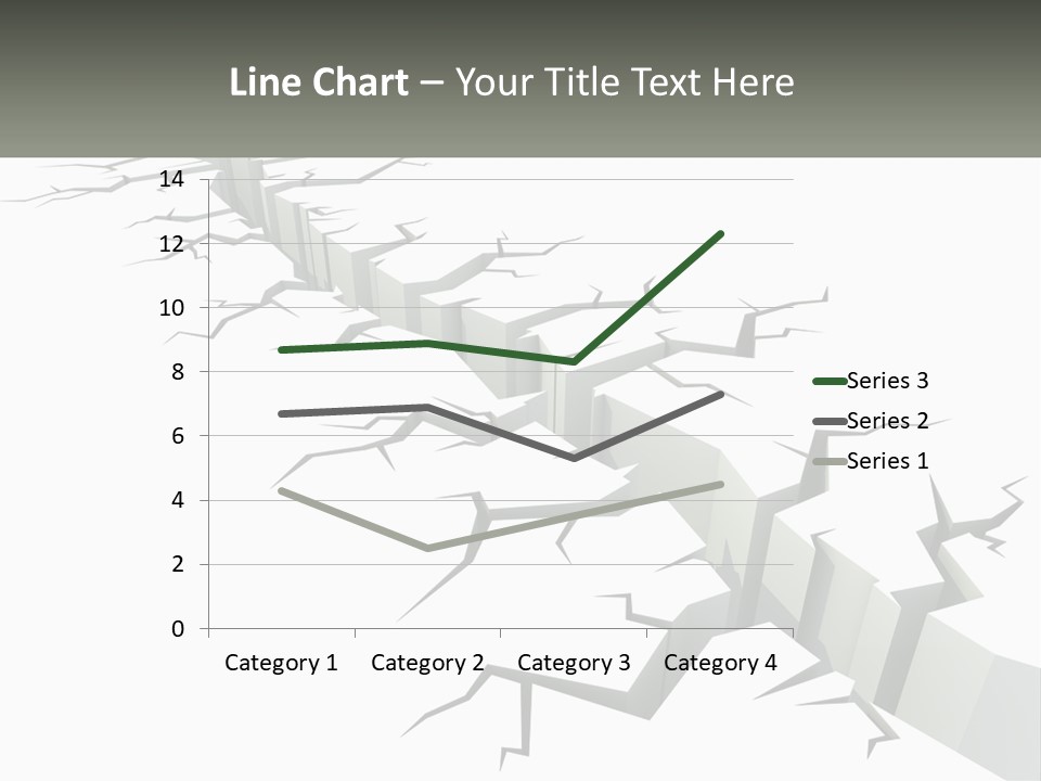 A Crack In The Ground With A White Background PowerPoint Template