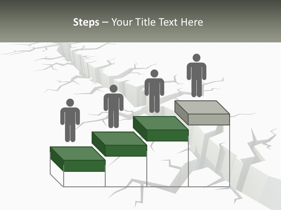 A Crack In The Ground With A White Background PowerPoint Template