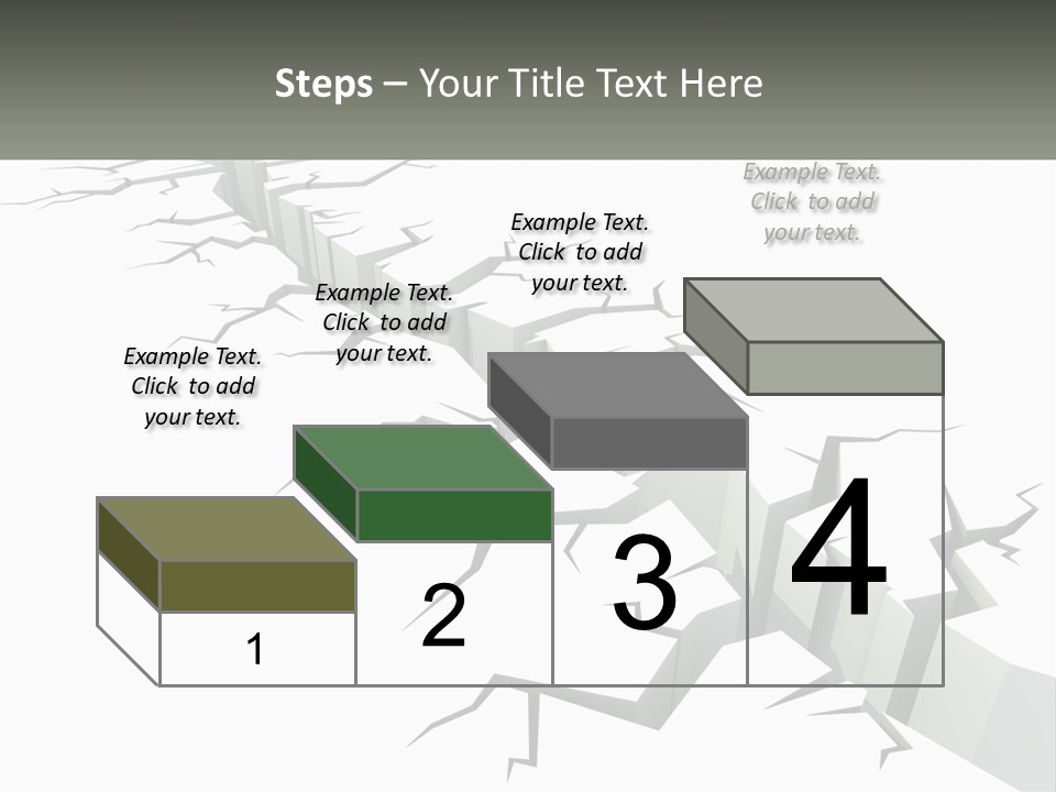 A Crack In The Ground With A White Background PowerPoint Template