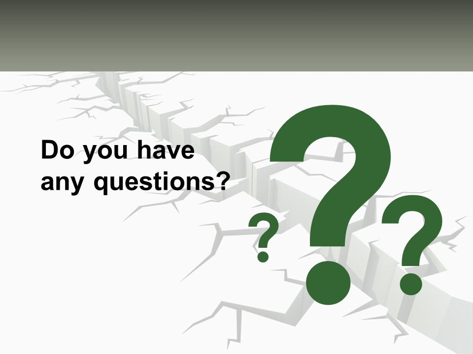 A Crack In The Ground With A White Background PowerPoint Template