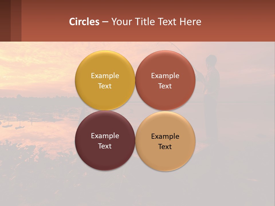 A Man Standing On A Boat Holding A Fishing Pole PowerPoint Template