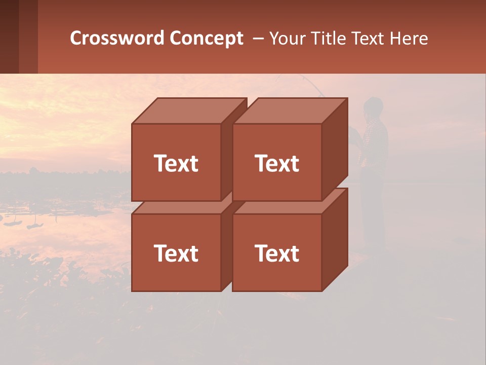 A Man Standing On A Boat Holding A Fishing Pole PowerPoint Template