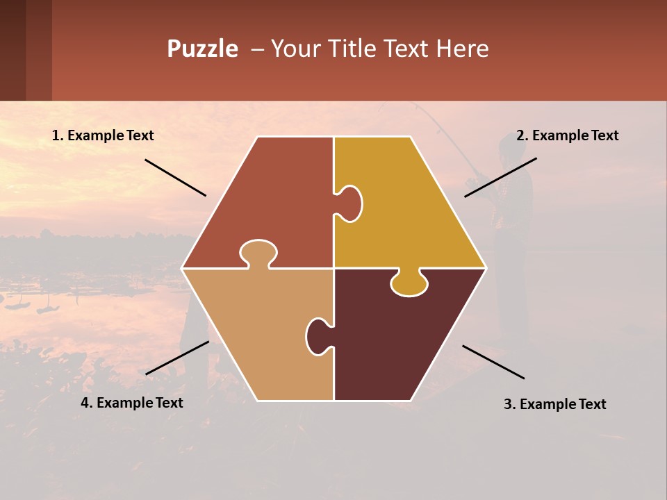 A Man Standing On A Boat Holding A Fishing Pole PowerPoint Template