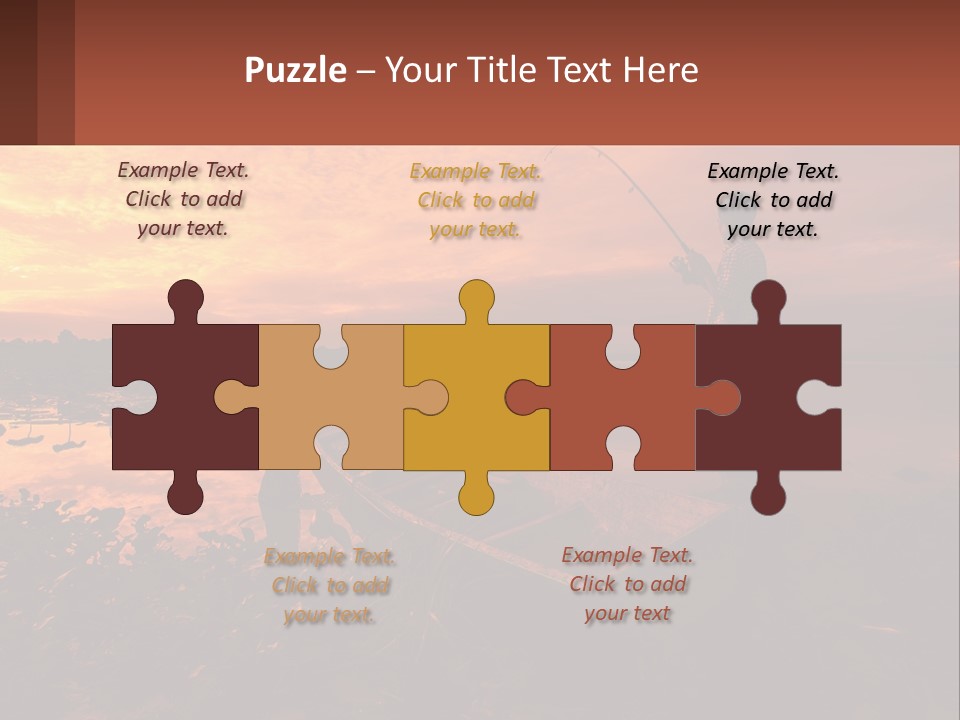 A Man Standing On A Boat Holding A Fishing Pole PowerPoint Template