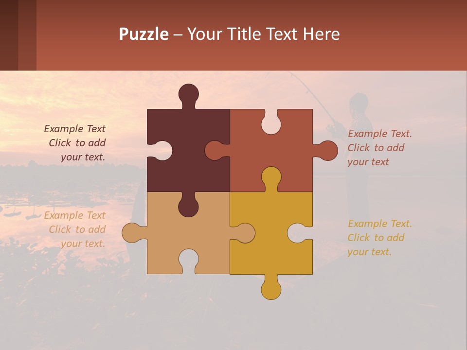 A Man Standing On A Boat Holding A Fishing Pole PowerPoint Template