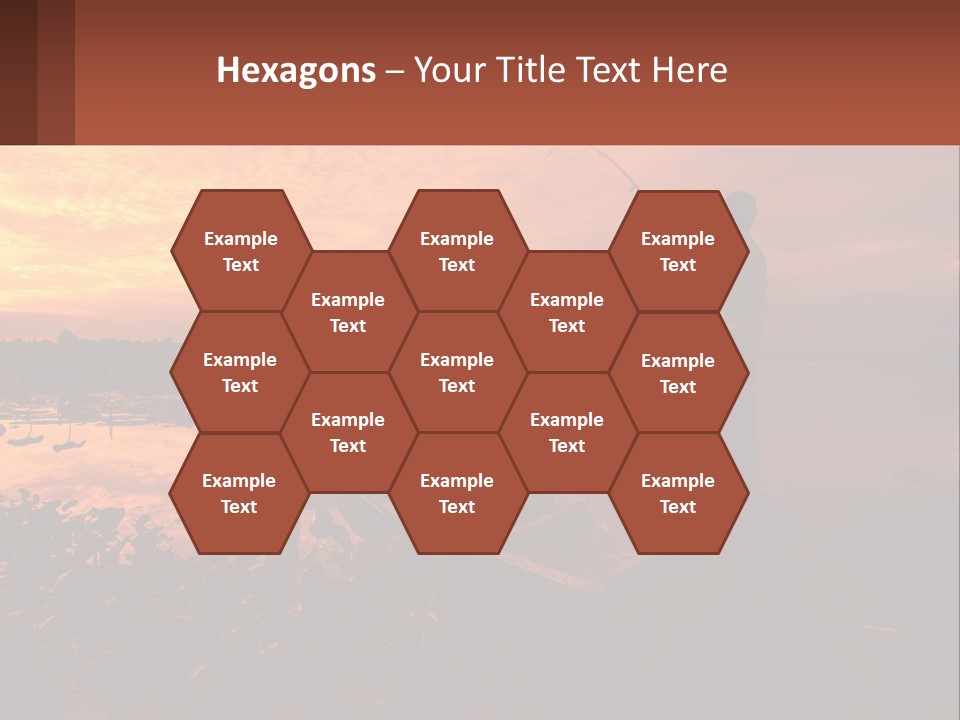 A Man Standing On A Boat Holding A Fishing Pole PowerPoint Template