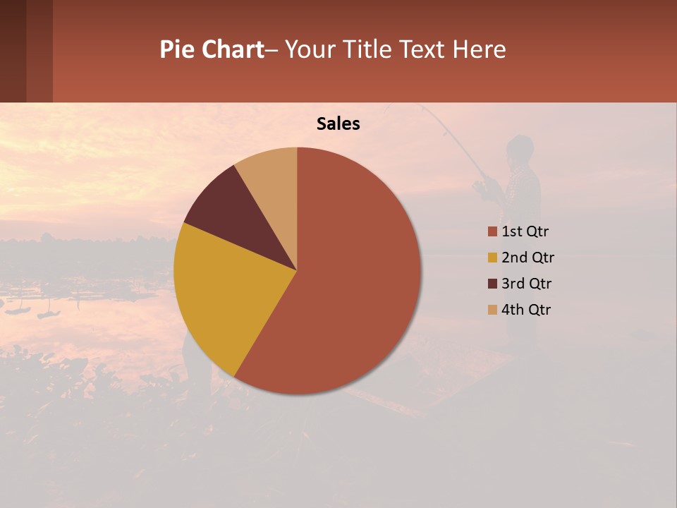 A Man Standing On A Boat Holding A Fishing Pole PowerPoint Template