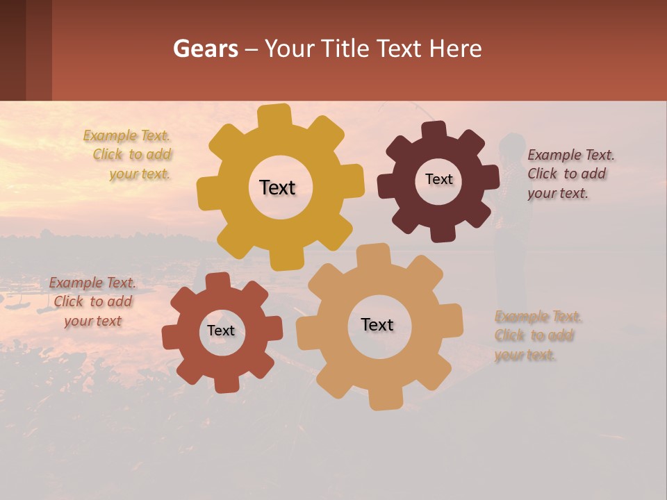 A Man Standing On A Boat Holding A Fishing Pole PowerPoint Template