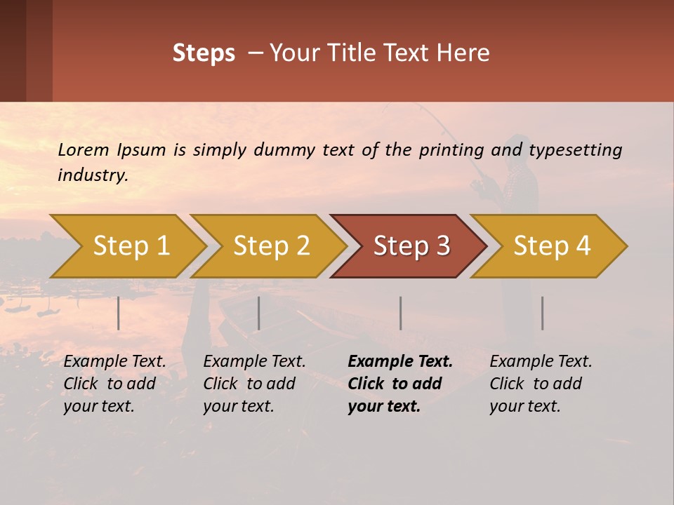 A Man Standing On A Boat Holding A Fishing Pole PowerPoint Template