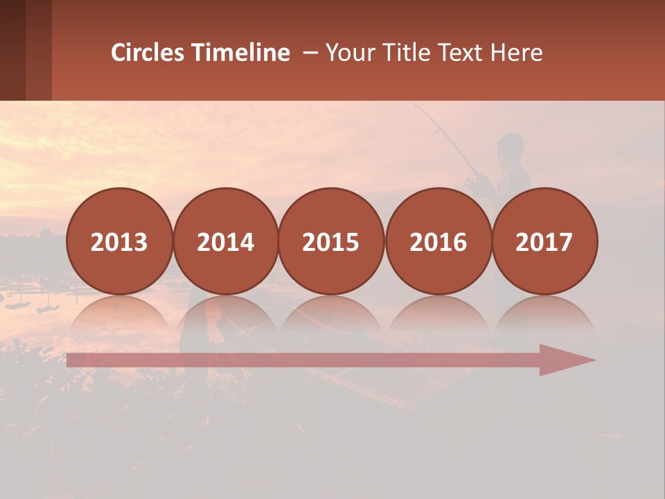 A Man Standing On A Boat Holding A Fishing Pole PowerPoint Template