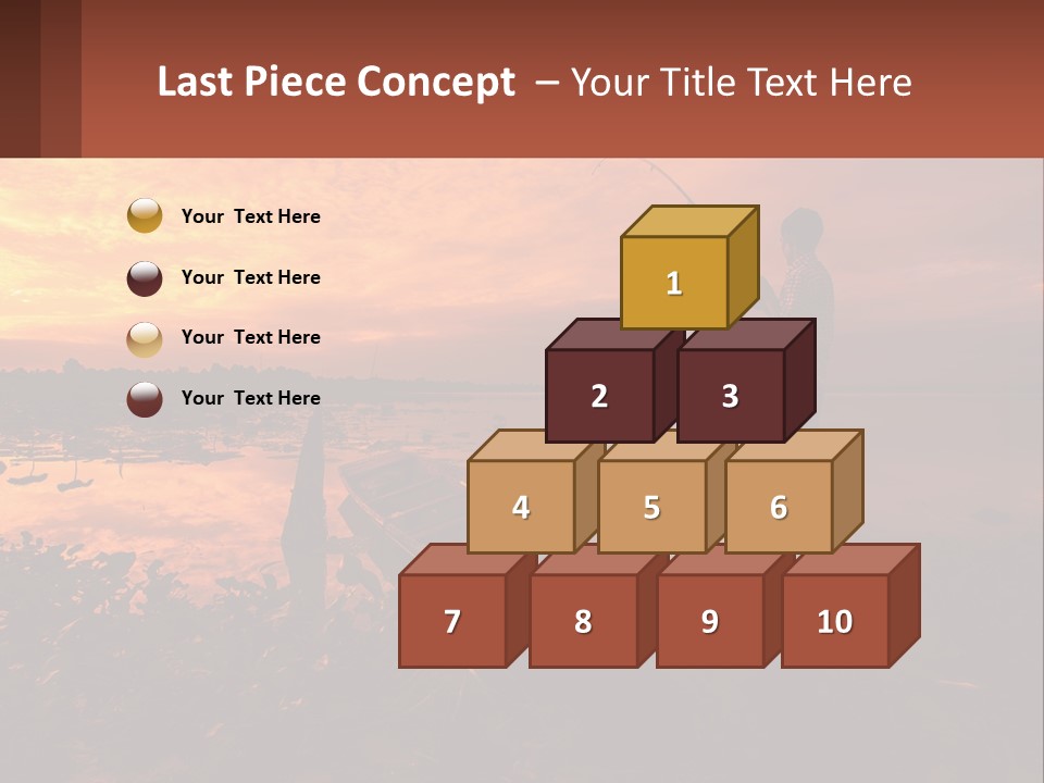 A Man Standing On A Boat Holding A Fishing Pole PowerPoint Template