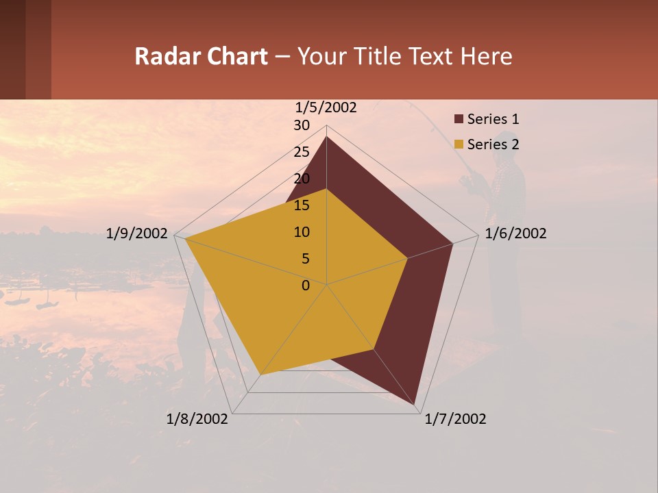 A Man Standing On A Boat Holding A Fishing Pole PowerPoint Template