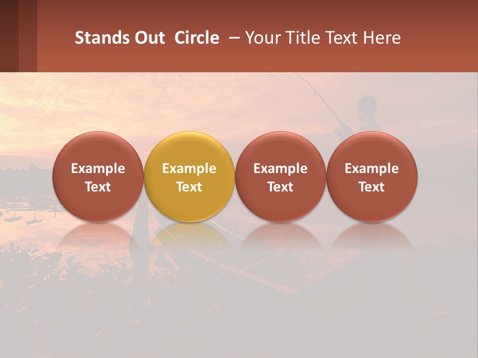 A Man Standing On A Boat Holding A Fishing Pole PowerPoint Template