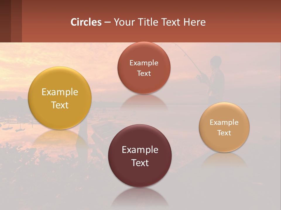 A Man Standing On A Boat Holding A Fishing Pole PowerPoint Template